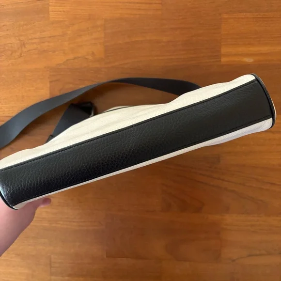 Coach Charles Leather Camera Messenger Bag - F26077 - White/Black - Picture 13 of 13